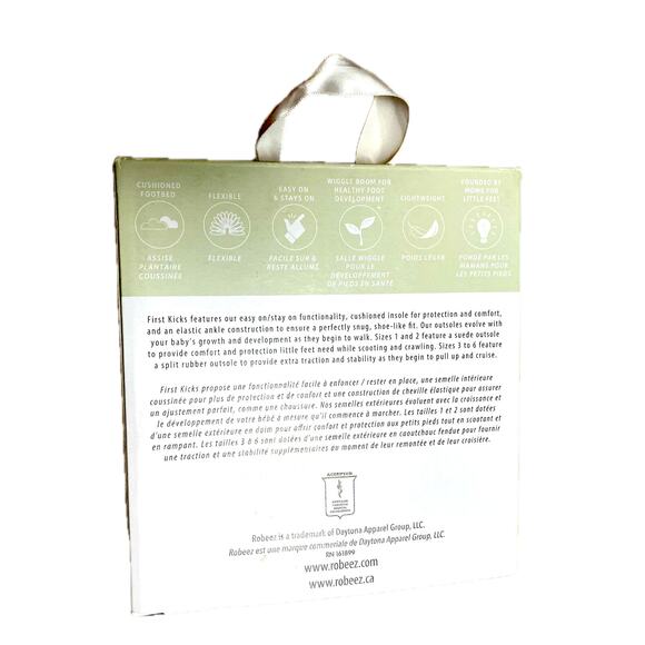 NEW Robeez Boat Shoes 6-9 Months Skipper First Kicks Mini Leather Tan Plaid - Picture 3 of 7